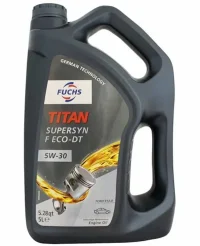 Ulei de motor sintetic FUCHS TITAN 5W-30 Supersyn F Eco-DT, bidon 5 litri pentru motoare Ford.